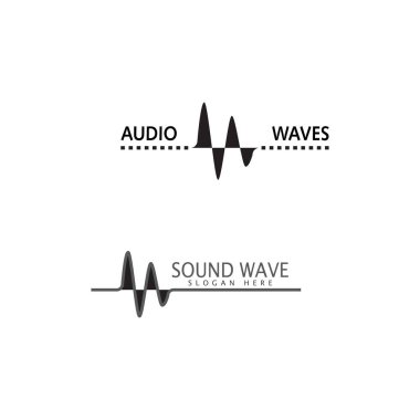 Ses dalgaları vektör çizim şablonu