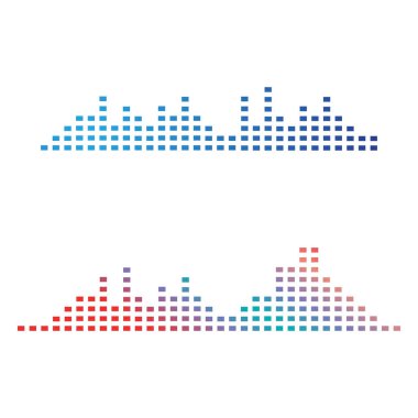 Ses dalgaları vektör çizim şablonu