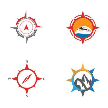 Pusula simgesi Vektör İllüstrasyon Tasarım Logo şablonu