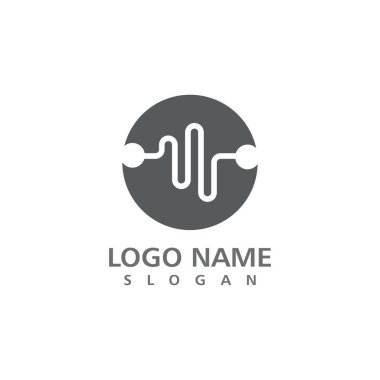 Ses dalgaları vektör çizim şablonu