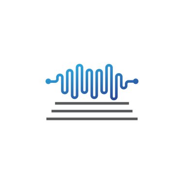 Ses dalgaları vektör çizim şablonu