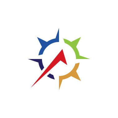 Pusula simgesi Vektör İllüstrasyon Tasarım Logo şablonu