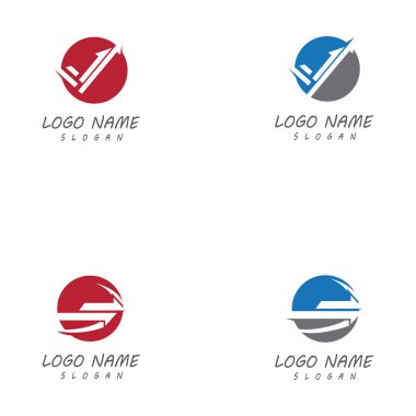 Ok vektör illüstrasyon simgesi Logo Şablonu tasarımı