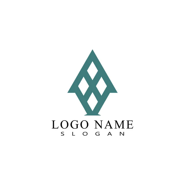 Futuristiska Triangel Kedja Logo Designinspiration — Stock vektor