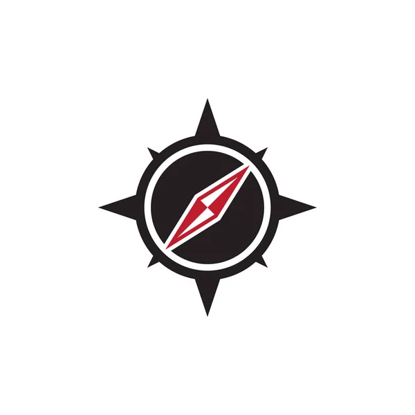 Bussola Icona Vettoriale Illustrazione Design Modello Logo — Vettoriale Stock