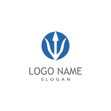Trident Logo Şablonu vektör çizimi tasarımı