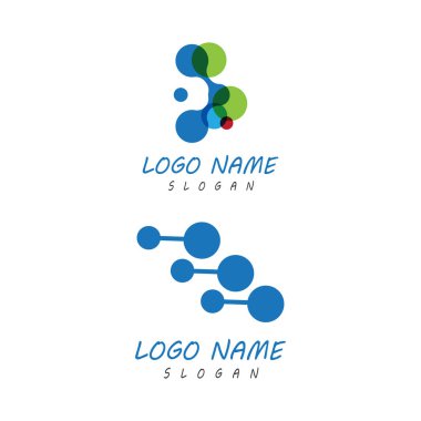 Molekül sembolü logo şablonu vektör illüstrasyon tasarımı 