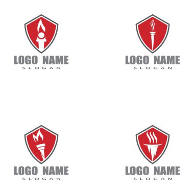 Torch Logo Şablonu vektör çizimi tasarımı