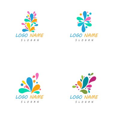 su sıçrama simgesi vektör çizim şablonu