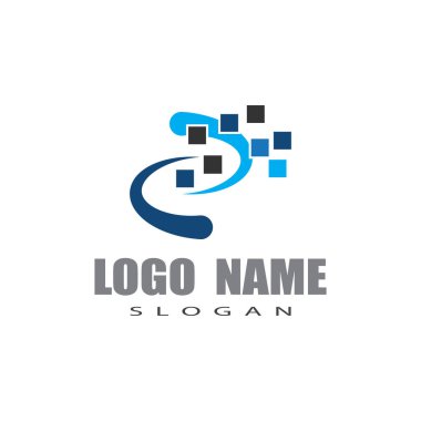 Bilgisayar Logosu Şablonu vektör gösterimi