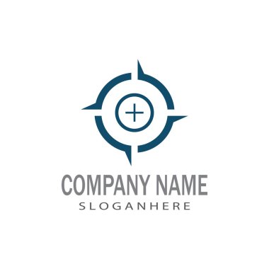 Hedef simge vektör çizim tasarım şablonu