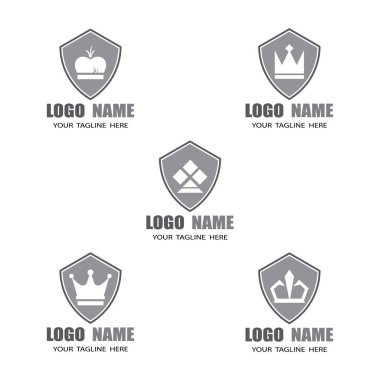 Crown Logo Şablonu vektör çizimi tasarımı
