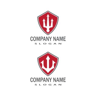 Trident Logo Şablonu vektör çizimi tasarımı