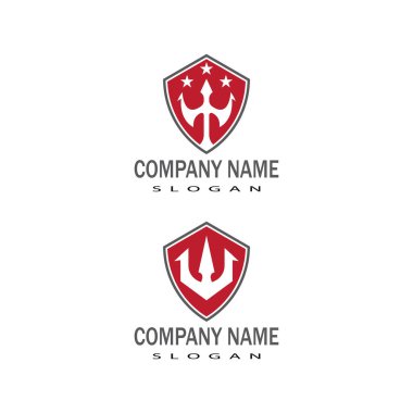 Trident Logo Şablonu vektör çizimi tasarımı