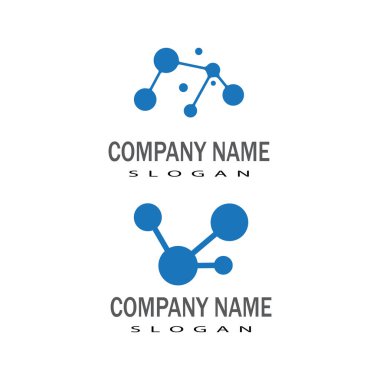 Molekül sembolü logo şablonu vektör illüstrasyon tasarımı 