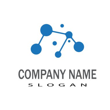 Molekül sembolü logo şablonu vektör illüstrasyon tasarımı 