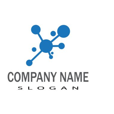 Molekül sembolü logo şablonu vektör illüstrasyon tasarımı 