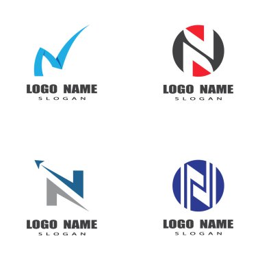 N Harfi Logo Şablonu vektör resimleme tasarımı