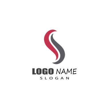S harfi logo tasarım vektörü