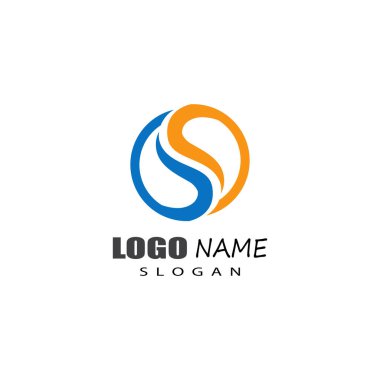 S harfi logo tasarım vektörü