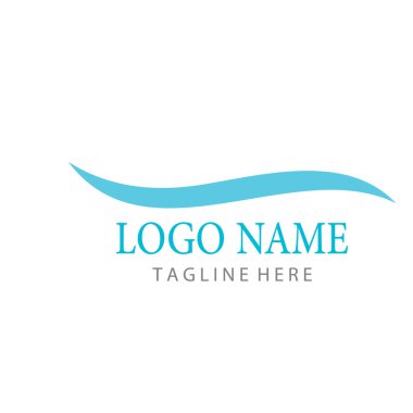 Su dalgası simgesi vektör çizim logosu