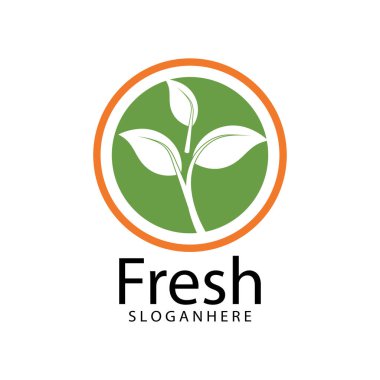 Yaprak Simgesi Vektör İllüstrasyon Tasarım Logosu şablonu