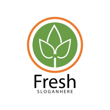 Yaprak Simgesi Vektör İllüstrasyon Tasarım Logosu şablonu