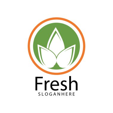 Yaprak Simgesi Vektör İllüstrasyon Tasarım Logosu şablonu