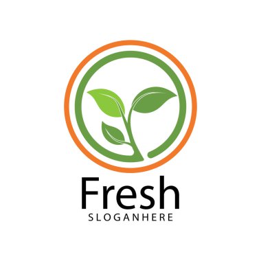 Yaprak Simgesi Vektör İllüstrasyon Tasarım Logosu şablonu