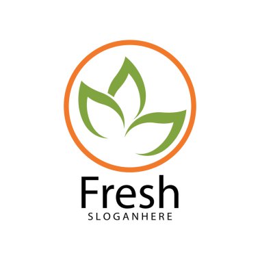 Yaprak Simgesi Vektör İllüstrasyon Tasarım Logosu şablonu