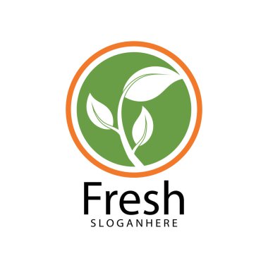 Yaprak Simgesi Vektör İllüstrasyon Tasarım Logosu şablonu