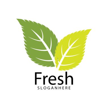 Yaprak Simgesi Vektör İllüstrasyon Tasarım Logosu şablonu