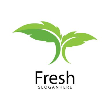 Yaprak Simgesi Vektör İllüstrasyon Tasarım Logosu şablonu