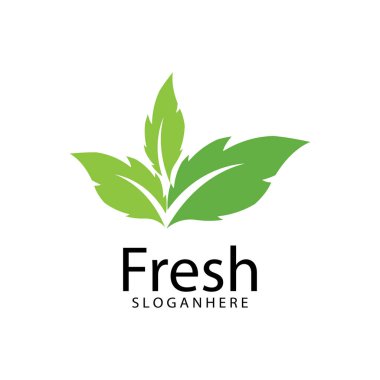 Yaprak Simgesi Vektör İllüstrasyon Tasarım Logosu şablonu