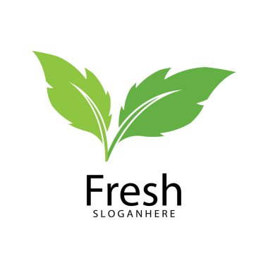 Yaprak Simgesi Vektör İllüstrasyon Tasarım Logosu şablonu
