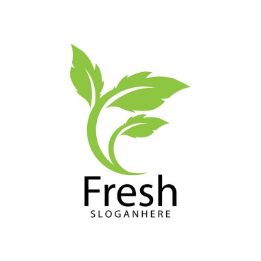 Yaprak Simgesi Vektör İllüstrasyon Tasarım Logosu şablonu