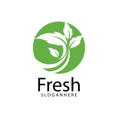 Yaprak Simgesi Vektör İllüstrasyon Tasarım Logosu şablonu