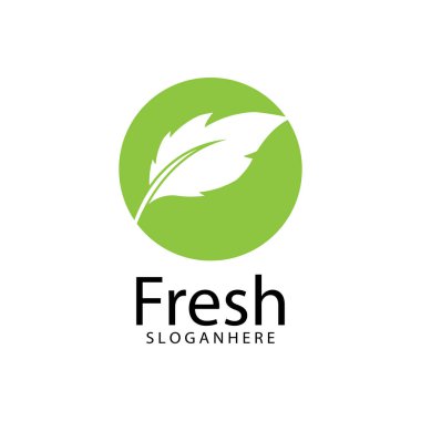 Yaprak Simgesi Vektör İllüstrasyon Tasarım Logosu şablonu