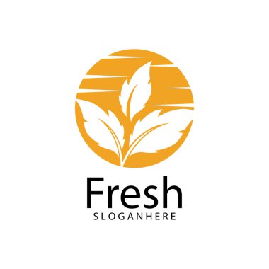 Yaprak Simgesi Vektör İllüstrasyon Tasarım Logosu şablonu