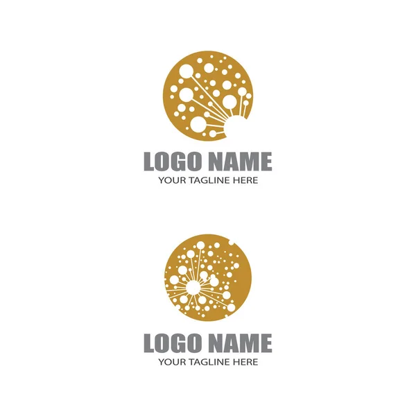 Дизайн Векторного Логотипа Цветочного Одуванчика — стоковый вектор