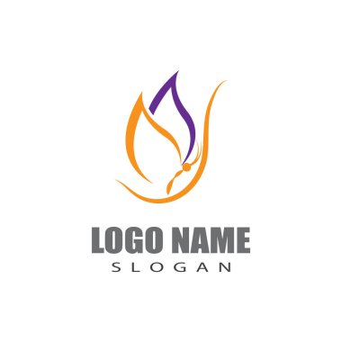 Beauty Butterfly logo Vector icon design