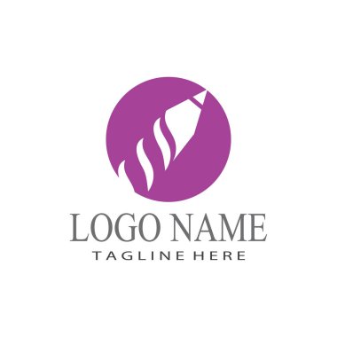 Kalem Logosu Şablonu vektör tasarımı