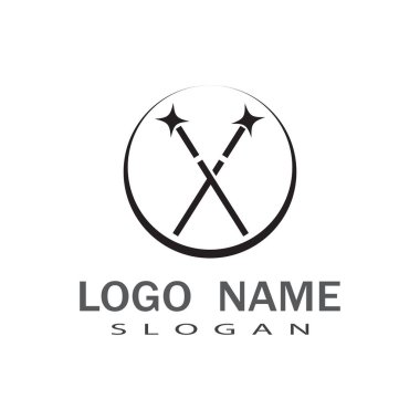 Wand magic hat Logo Template vector symbol design