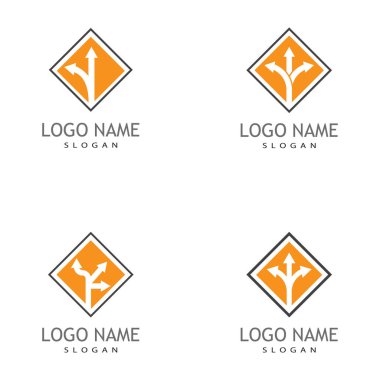 Ok vektör illüstrasyon simgesi Logo Şablonu tasarımı