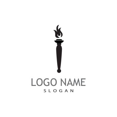 Torch Logo Şablonu vektör çizimi tasarımı