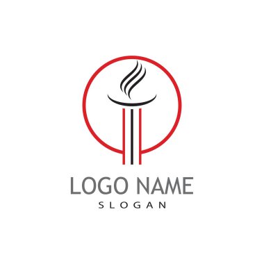 Torch Logo Şablonu vektör çizimi tasarımı
