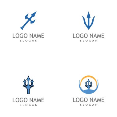Trident Logo Şablonu vektör çizimi tasarımı