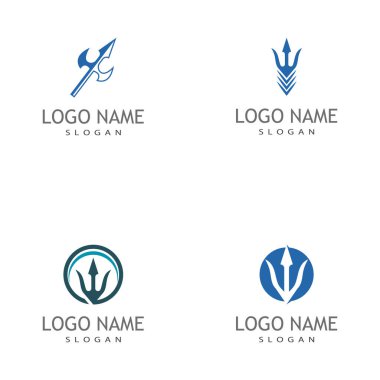 Trident Logo Şablonu vektör çizimi tasarımı