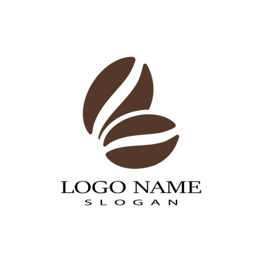 Kahve fincanı Logo Şablon vektör tasarımı