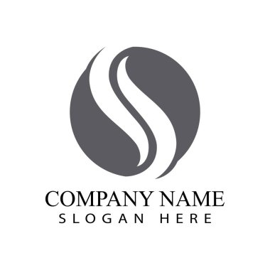 S harfi logo tasarım vektörü